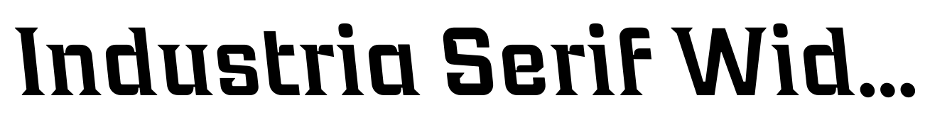 Industria Serif Wide Semi Back